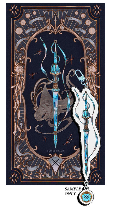 [$280] E.4. Full color artwork and acrylic charm mailed to client